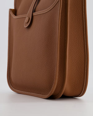 Hermes Evelyne III 29cm Bag in Gold Clemence Leather with Palladium Hardware