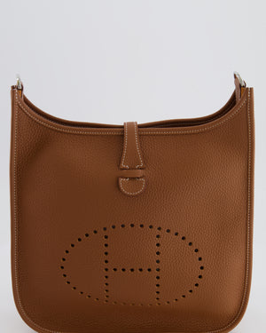 Hermes Evelyne III 29cm Bag in Gold Clemence Leather with Palladium Hardware
