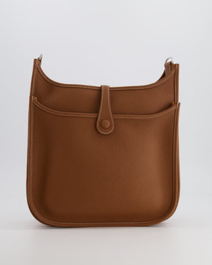 Hermes Evelyne III 29cm Bag in Gold Clemence Leather with Palladium Hardware