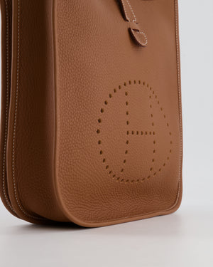 Hermes Evelyne III 29cm Bag in Gold Clemence Leather with Palladium Hardware