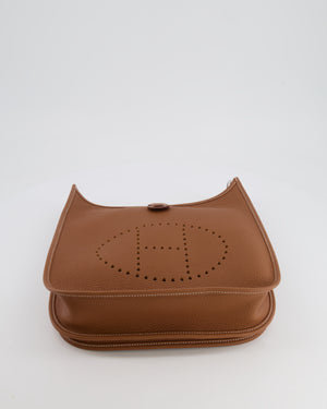 Hermes Evelyne III 29cm Bag in Gold Clemence Leather with Palladium Hardware