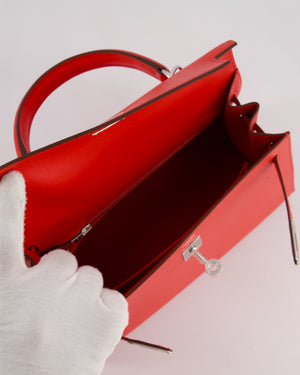 Hermès Kelly 25 Sellier Bag in Rouge De Coeur Madame Leather with Palladium Hardware