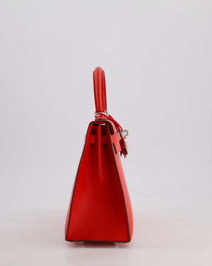 Hermès Kelly 25 Sellier Bag in Rouge De Coeur Madame Leather with Palladium Hardware