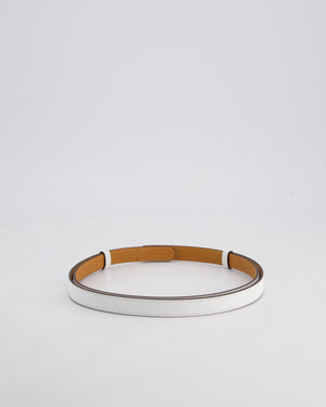 Hermès Kelly 18 Belt in Blanc Leather with Rose Gold Hardware RRP £990