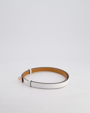 Hermès Kelly 18 Belt in Blanc Leather with Rose Gold Hardware RRP £990
