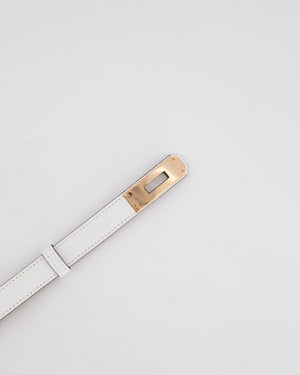 Hermès Kelly 18 Belt in Blanc Leather with Rose Gold Hardware RRP £990