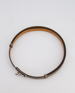 Hermès Kelly 18 Belt in Etoupe Leather with Palladium Hardware RRP £990