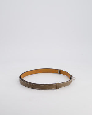 Hermès Kelly 18 Belt in Etoupe Leather with Palladium Hardware RRP £990