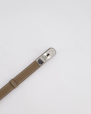 Hermès Kelly 18 Belt in Etoupe Leather with Palladium Hardware RRP £990