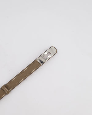 Hermès Kelly 18 Belt in Etoupe Leather with Palladium Hardware RRP £990