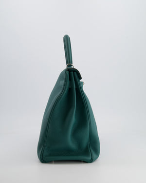 Hermes Kelly 35 Retourne Bag in Vert Vertigo Togo Leather with Palladium Hardware