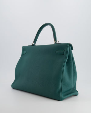 Hermes Kelly 35 Retourne Bag in Vert Vertigo Togo Leather with Palladium Hardware