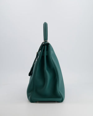 Hermes Kelly 35 Retourne Bag in Vert Vertigo Togo Leather with Palladium Hardware
