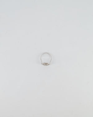 Dior Rose des Vents Ring in White Gold with Diamond and Mother-of-Pearl Size 54 RRP £2,550