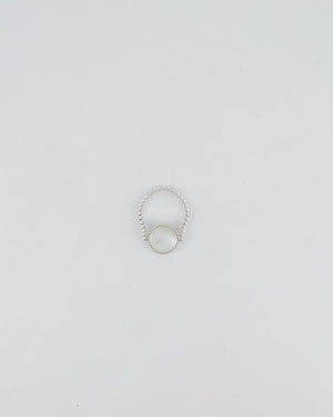 Dior Rose des Vents Ring in White Gold with Diamond and Mother-of-Pearl Size 54 RRP £2,550