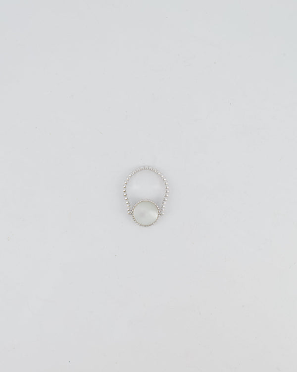 Dior Rose des Vents Ring in White Gold with Diamond and Mother-of-Pearl Size 54 RRP £2,550