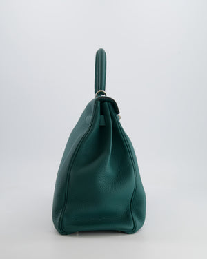 Hermes Kelly 35 Retourne Bag in Vert Vertigo Togo Leather with Palladium Hardware