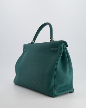 Hermes Kelly 35 Retourne Bag in Vert Vertigo Togo Leather with Palladium Hardware