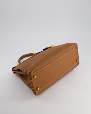 Hermès Kelly Bag 32cm Retourne in Gold Togo Leather with Gold Hardware