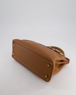 Hermès Kelly Bag 32cm Retourne in Gold Togo Leather with Gold Hardware