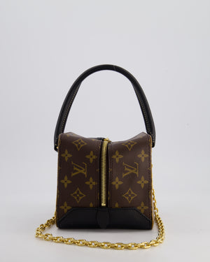 Louis Vuitton Reverse Monogram Square Bag Canvas Leather with Gold Hardware