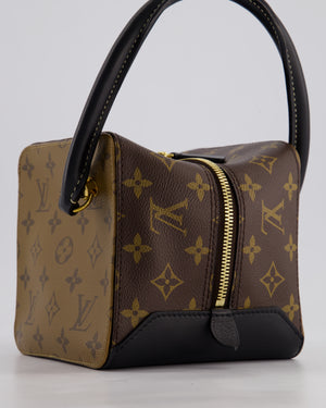 Louis Vuitton Reverse Monogram Square Bag Canvas Leather with Gold Hardware