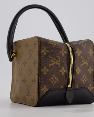 Louis Vuitton Reverse Monogram Square Bag Canvas Leather with Gold Hardware