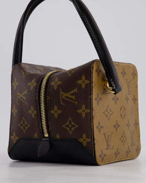 Louis Vuitton Reverse Monogram Square Bag Canvas Leather with Gold Hardware