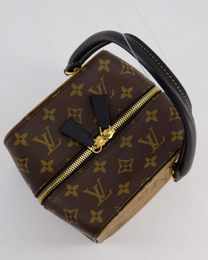 Louis Vuitton Reverse Monogram Square Bag Canvas Leather with Gold Hardware