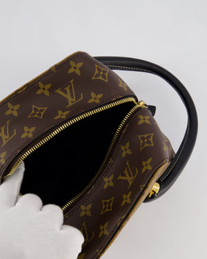 Louis Vuitton Reverse Monogram Square Bag Canvas Leather with Gold Hardware