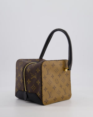 Louis Vuitton Reverse Monogram Square Bag Canvas Leather with Gold Hardware