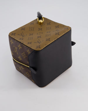 Louis Vuitton Reverse Monogram Square Bag Canvas Leather with Gold Hardware