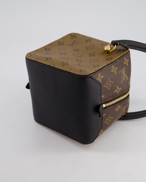 Louis Vuitton Reverse Monogram Square Bag Canvas Leather with Gold Hardware