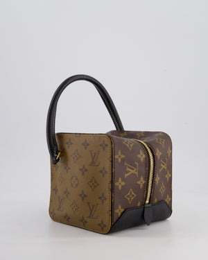 Louis Vuitton Reverse Monogram Square Bag Canvas Leather with Gold Hardware