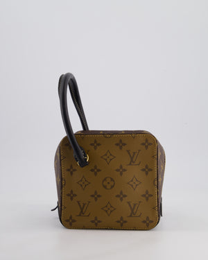 Louis Vuitton Reverse Monogram Square Bag Canvas Leather with Gold Hardware