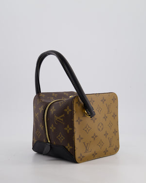 Louis Vuitton Reverse Monogram Square Bag Canvas Leather with Gold Hardware