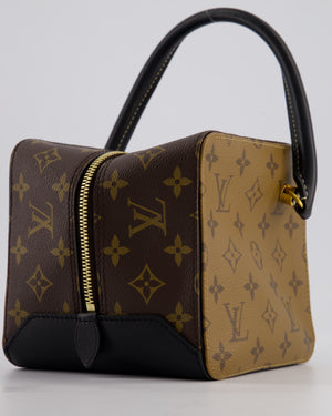 Louis Vuitton Reverse Monogram Square Bag Canvas Leather with Gold Hardware