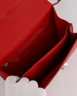 *FIRE PRICE* Hermès Constance III 24 Bag in Rouge Vif Evercolor Leather with Palladium Hardware