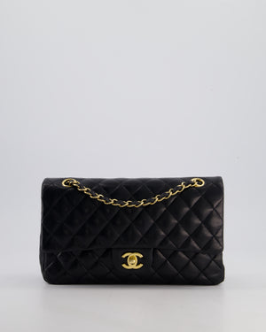 *FIRE PRICE* Chanel Black Classic Medium Double Flap Bag in Lambskin Leather with Gold Hardware