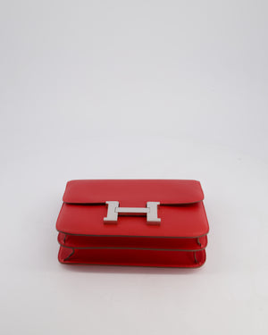 *FIRE PRICE* Hermès Constance III 24 Bag in Rouge Vif Evercolor Leather with Palladium Hardware