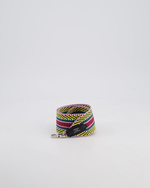 Hermès Multi Colour Canvas Sangle Cavale 50MM Bag Strap with Palladium Hardware