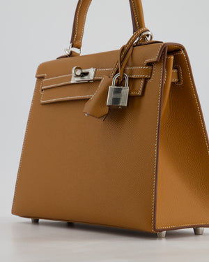 Hermès Kelly Sellier 25cm Bag in Gold Epsom Leather with Palladium Hardware