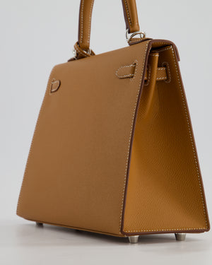 Hermès Kelly Sellier 25cm Bag in Gold Epsom Leather with Palladium Hardware