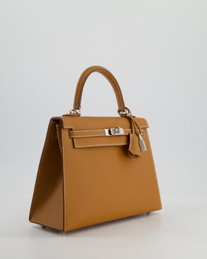Hermès Kelly Sellier 25cm Bag in Gold Epsom Leather with Palladium Hardware