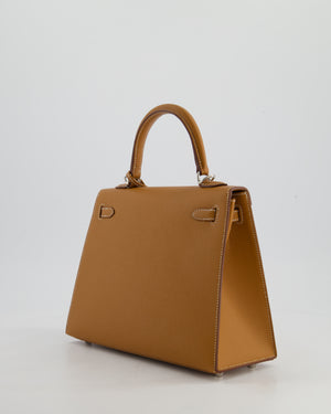 Hermès Kelly Sellier 25cm Bag in Gold Epsom Leather with Palladium Hardware