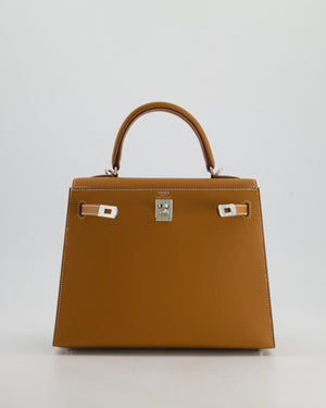 Hermès Kelly Sellier 25cm Bag in Gold Epsom Leather with Palladium Hardware
