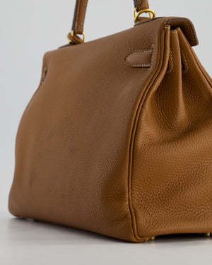 Hermès Kelly Bag 32cm Retourne in Gold Togo Leather with Gold Hardware
