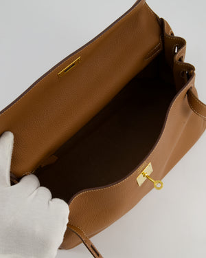 Hermès Kelly Bag 32cm Retourne in Gold Togo Leather with Gold Hardware
