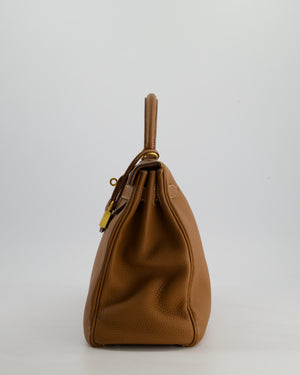 Hermès Kelly Bag 32cm Retourne in Gold Togo Leather with Gold Hardware