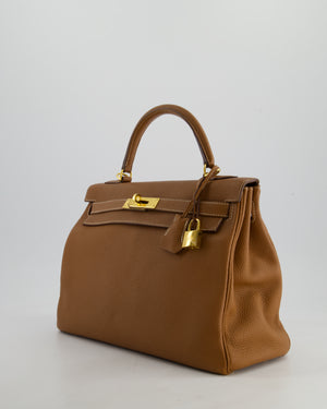 Hermès Kelly Bag 32cm Retourne in Gold Togo Leather with Gold Hardware
